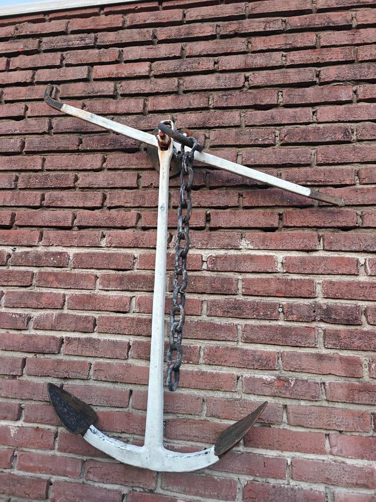 Decoratieve Anker met Ketting - Gedemonteerd, Ophalen, Gebruikt