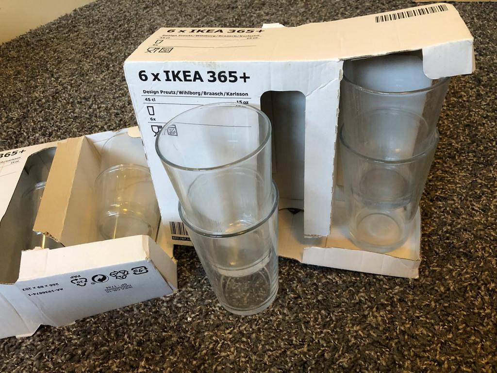 Glazen 45 cl 365+ IKEA 5x, Ophalen, IKEA, Nieuw, Glas