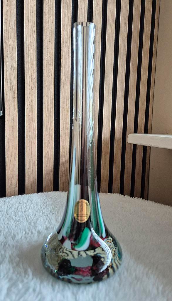 Soliflore Vaas handgeblazen / smalle vaas, Huis en Inrichting, Woonaccessoires | Vazen, Zo goed als nieuw, Minder dan 50 cm, Aardewerk of Porselein