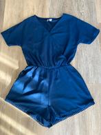 Donkerblauwe playsuit met pompon details, Ophalen of Verzenden, Zo goed als nieuw, Maat 36 (S), Blauw