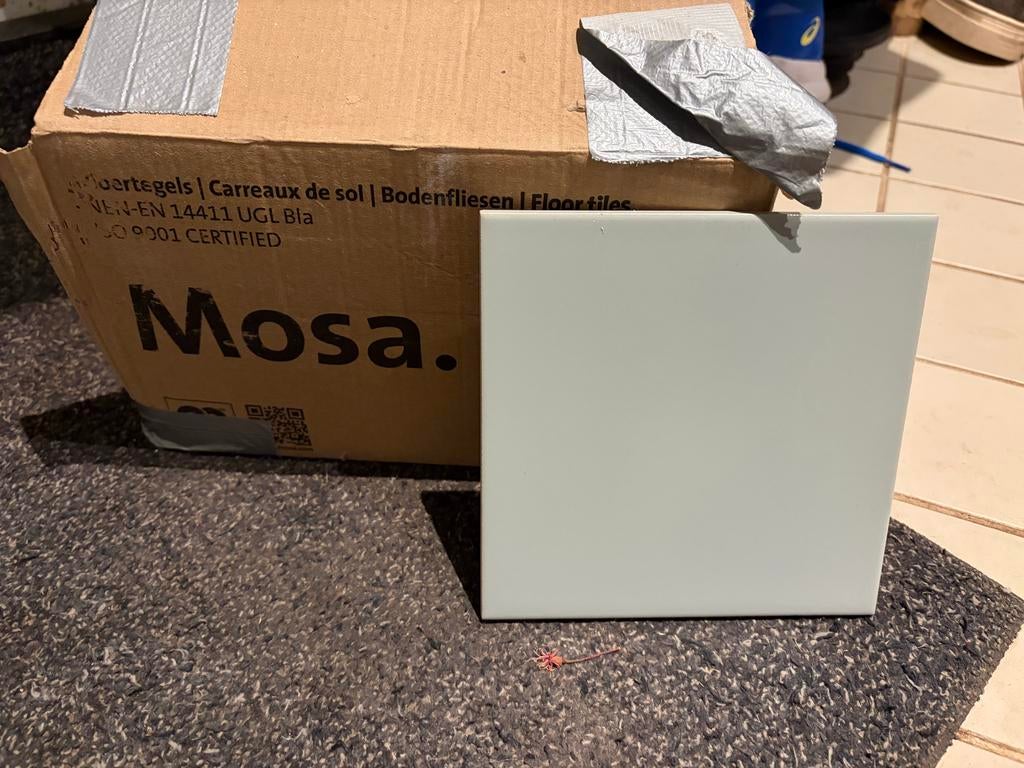 38 Mosa 15x15 tegels zeegroen, Doe-het-zelf en Verbouw, Tegels, Keramiek, Nieuw, Ophalen of Verzenden, Minder dan 20 cm