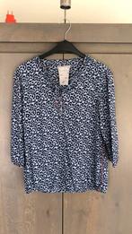 Blauwe blouson met tijgerprint mt M, Ophalen of Verzenden, Zo goed als nieuw, Maat 38/40 (M), Blauw