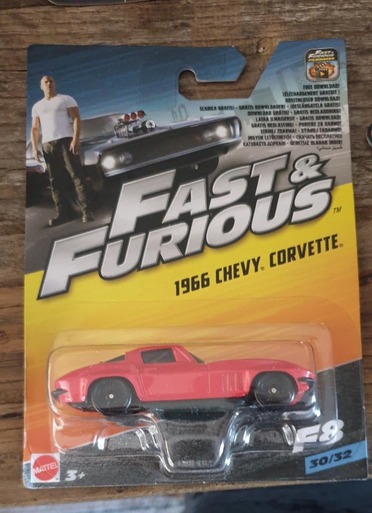 Mattel Fast & Furious F8 Chevy Corvette 1966 let op, Ophalen of Verzenden, Nieuw, Auto