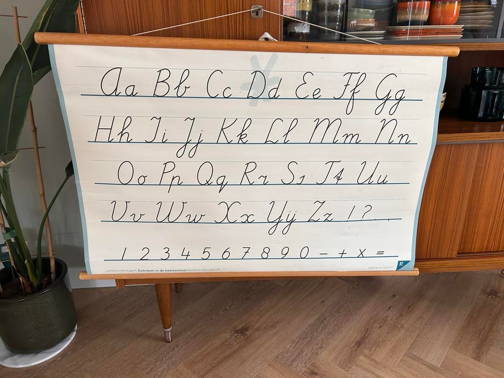 Letterposter methode Schrijven in de basisschool, Antiek en Kunst, Antiek | Schoolplaten, Ophalen, Overige thema's