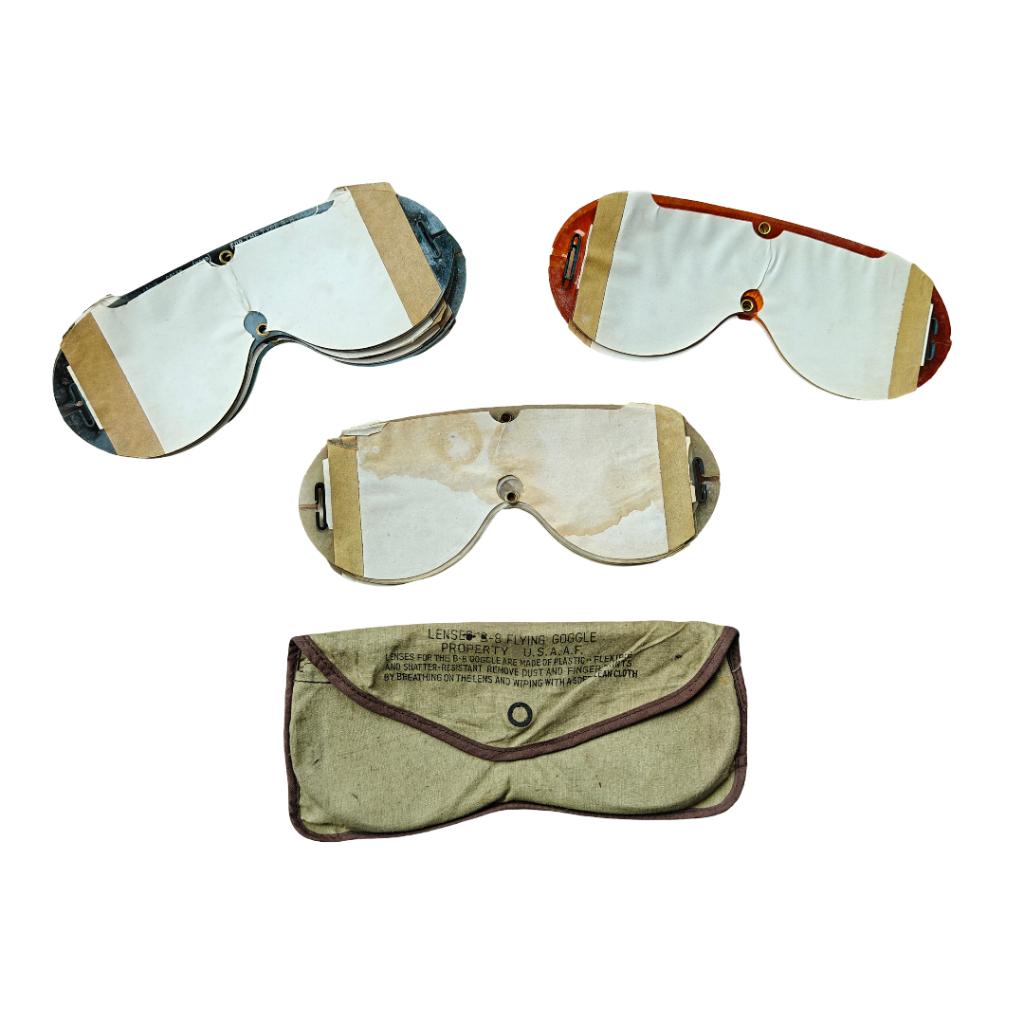 WWII USAAF Flying Goggle Lenses, Ophalen, Amerika, Embleem of Badge