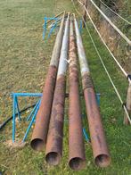 4 lichtmasten staal 7.5 meter, Ophalen, Gebruikt