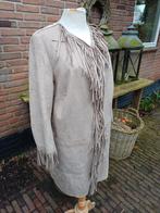 Marc Aurel lang "vest" met franjes fake leather 38 40, Maat 38/40 (M), Marc Aurel, Beige, Ophalen of Verzenden