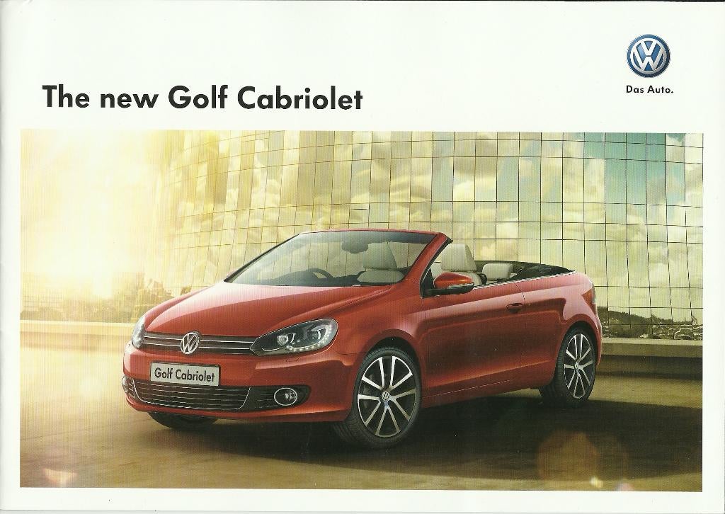 Volkswagen Golf 6 cabrio 2011 folder, Ophalen of Verzenden, Zo goed als nieuw, Volkswagen