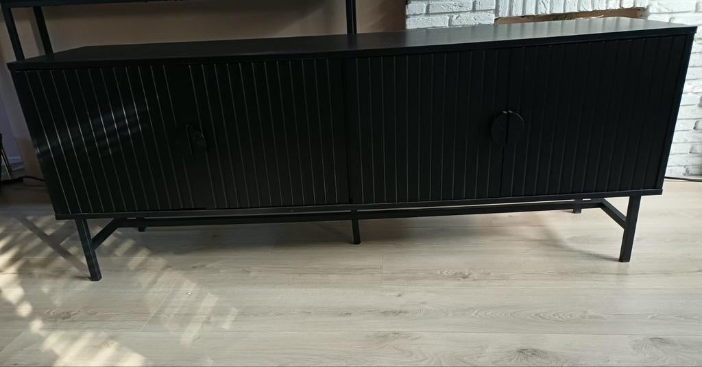Tv meubel zwart merk woood, Ophalen, 25 tot 50 cm, Minder dan 100 cm