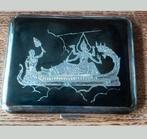 Bangkok Niello sigaretten doosje sterling zilver, Ophalen of Verzenden, Zilver
