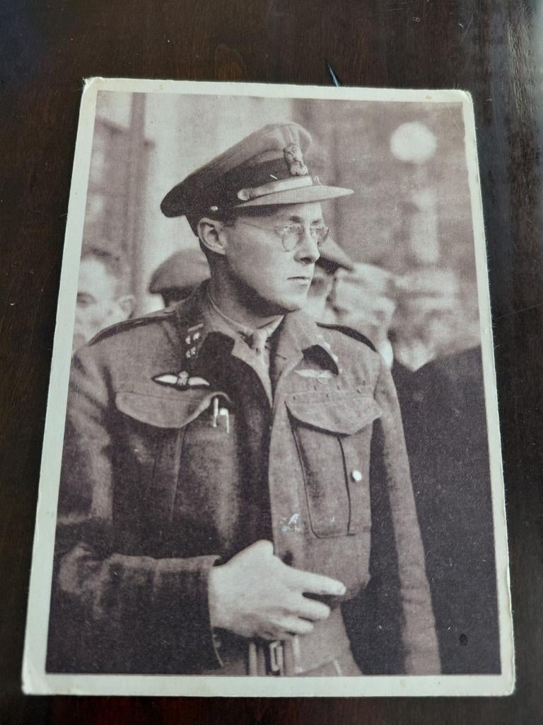 Kaart Prins Bernard in Militaire Uniform 1940-1945, Verzamelen, Militaria | Tweede Wereldoorlog, Ophalen of Verzenden, Landmacht