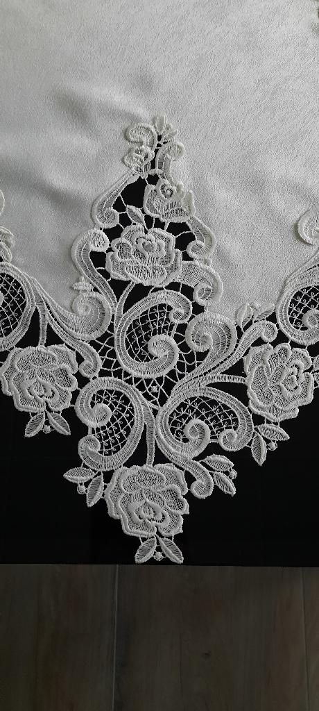 LUXE TAFELKLEED Champagne met Kant 90x90 TAFELKLEDEN, Ophalen of Verzenden, Nieuw, Vierkant, Binnen