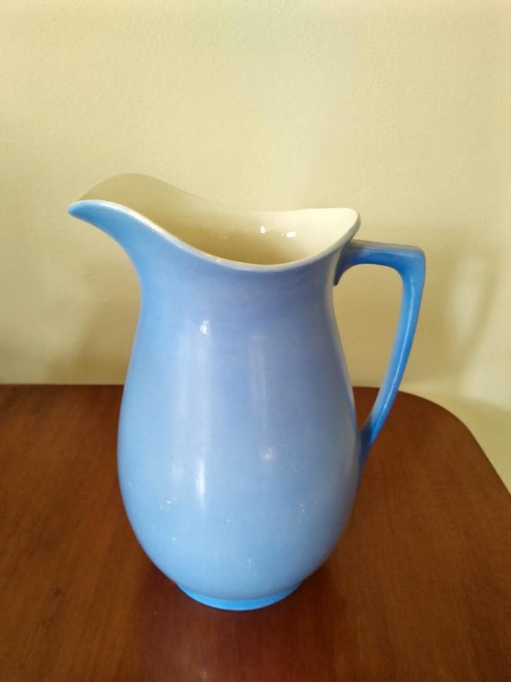 Kan / vaas, oud blauw, Huis en Inrichting, Woonaccessoires | Vazen, Zo goed als nieuw, Blauw, Minder dan 50 cm, Aardewerk of Porselein