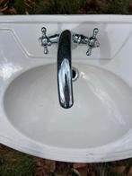 Vintage jaren '30 wasbak met kraan, Ophalen of Verzenden, Gebruikt, Chroom, Wastafel