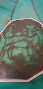 glas in lood stier met ketting, Ophalen of Verzenden, 'T Olde Gre-j, Info@toldegrej.nl, Endepoelstraat 20f Didam