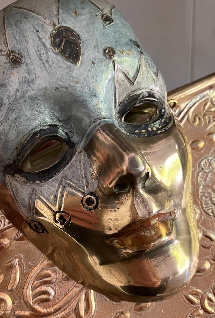 1970’s massief messing masker Venetië Italy, Ophalen of Verzenden