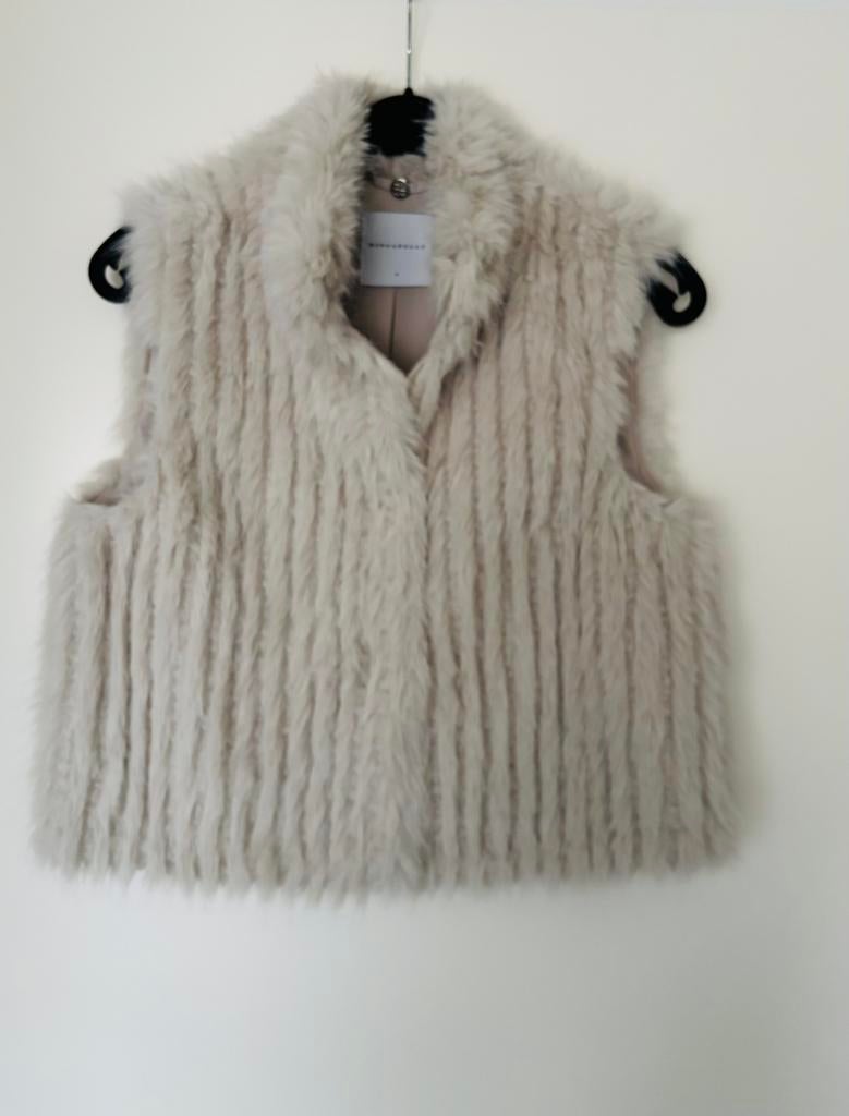 Nieuwstaat: mooie bodywarmer gilet Rino en Pelle M, Kleding | Dames, Bodywarmers, Verzenden, Nieuw, Maat 38/40 (M), Beige