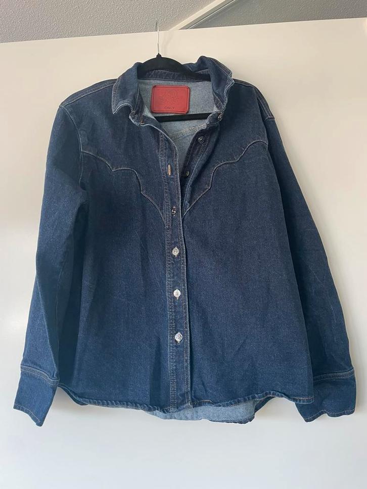 Only spijkerblouse maat 42/XL, Kleding | Dames, Blouses en Tunieken, Zo goed als nieuw, Maat 46/48 (XL) of groter, Blauw, Verzenden