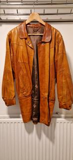 Waanzinnige Vintage leren jas - cognac - pareltje, Bruin, Maat 42/44 (L), Ophalen of Verzenden, Vintage