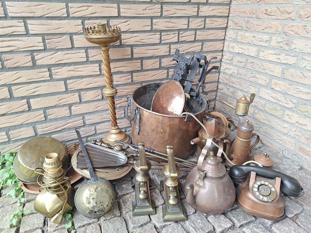 Diversen Koperen spullen, Antiek en Kunst, Ophalen