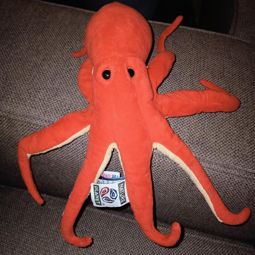 Nature planet, rode inktvis, octopus., Kinderen en Baby's, Speelgoed | Knuffels en Pluche, Overige merken, Overige karakters, Overige typen