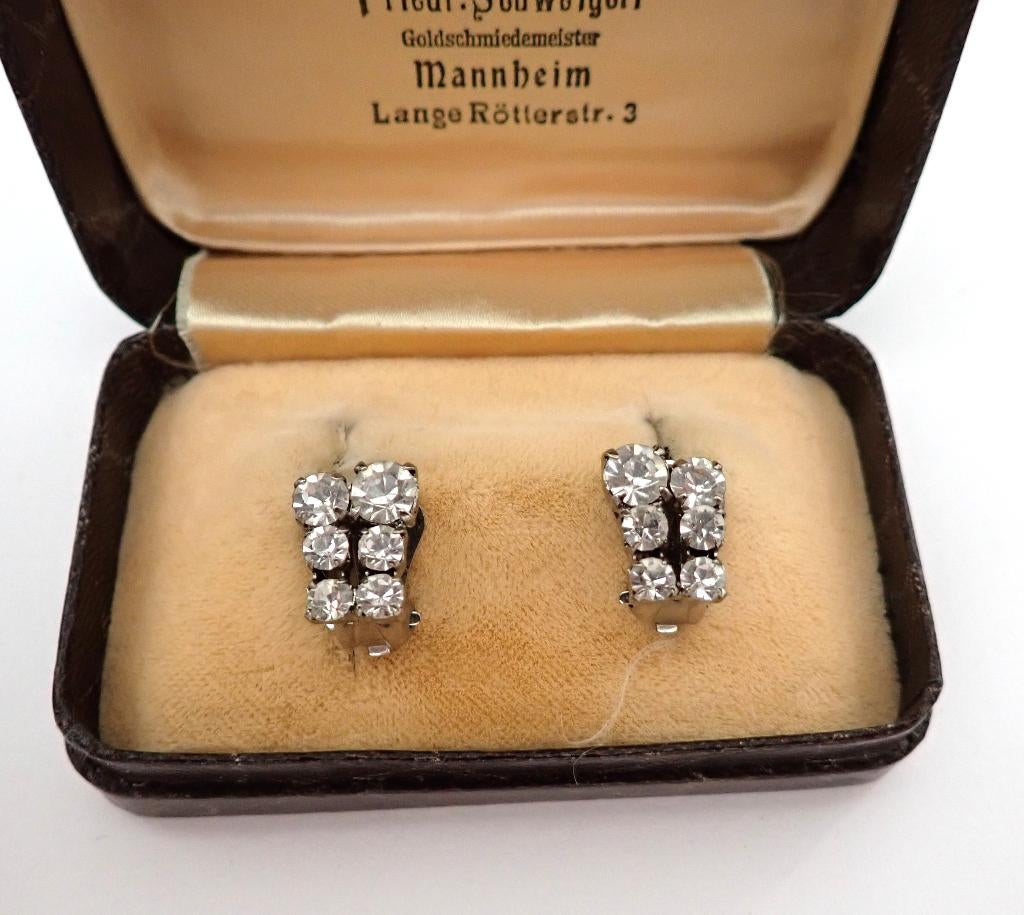 Schattige kleine strassclipjes, Overige materialen, Verzenden, Zo goed als nieuw, Zilver