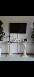 2 zuilen en een glasplaat, Ophalen