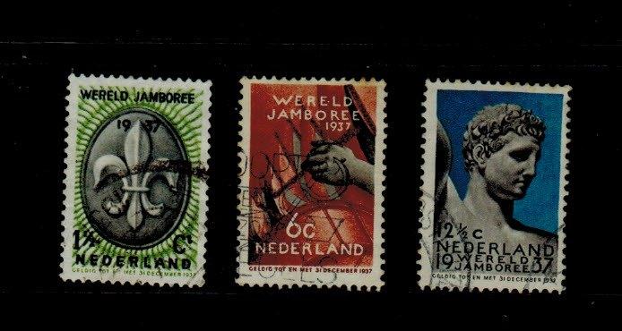 293-295 Wereld Jamboree 1937 Gestempeld, Postzegels en Munten, Verzenden, T/m 1940, Gestempeld