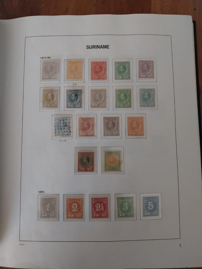 Adv 1: Verzameling Suriname 1873/1975 postfris en ongebruikt, Ophalen of Verzenden