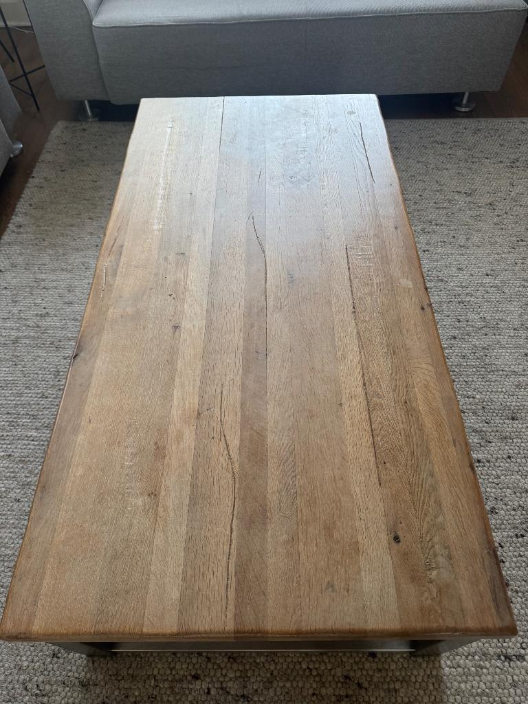 Salontafel, Huis en Inrichting, Tafels | Salontafels, Ophalen, Gebruikt, Eikenhout, 50 tot 100 cm