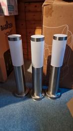 3x Ranex Buitenverlichting Staande Lampen RVS, Gebruikt, Staande lamp, Ophalen of Verzenden, Netvoeding
