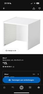 IKEA Billy Bovendeel Wit, Ophalen, Met plank(en), Minder dan 50 cm, Gebruikt