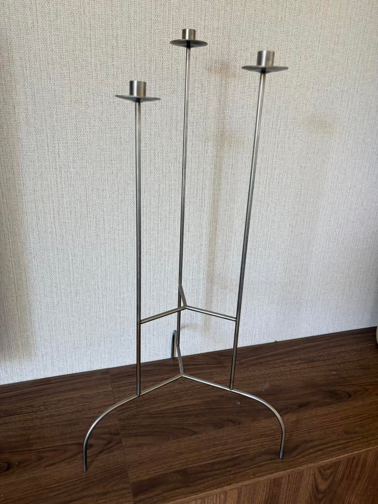 Mooie kaarsenhouder standaard rvs, Ophalen of Verzenden, Zo goed als nieuw