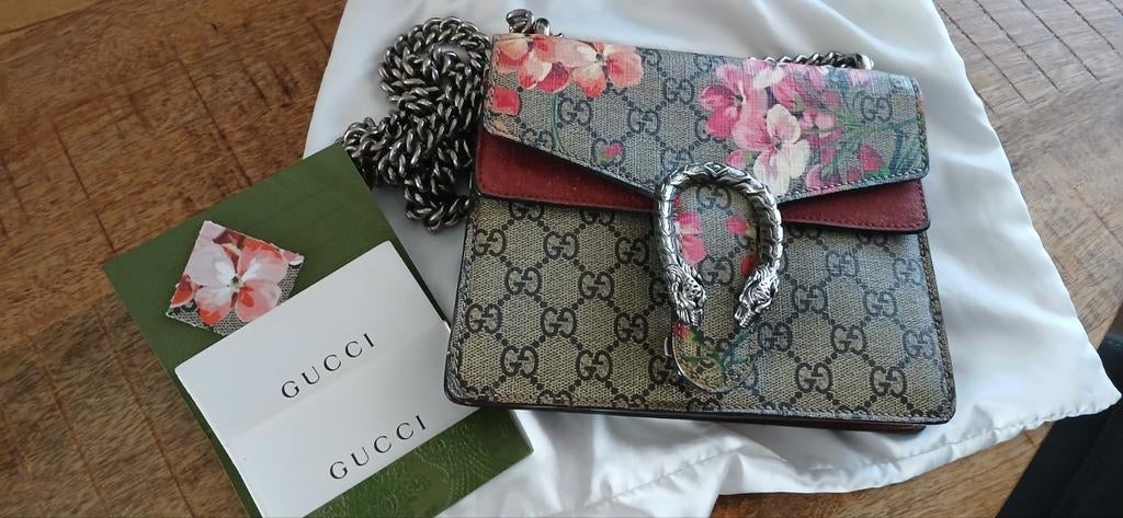 Gucci Dionysus GG Blooms Schoudertas, Ophalen of Verzenden, Zo goed als nieuw, Overige kleuren, Schoudertasje