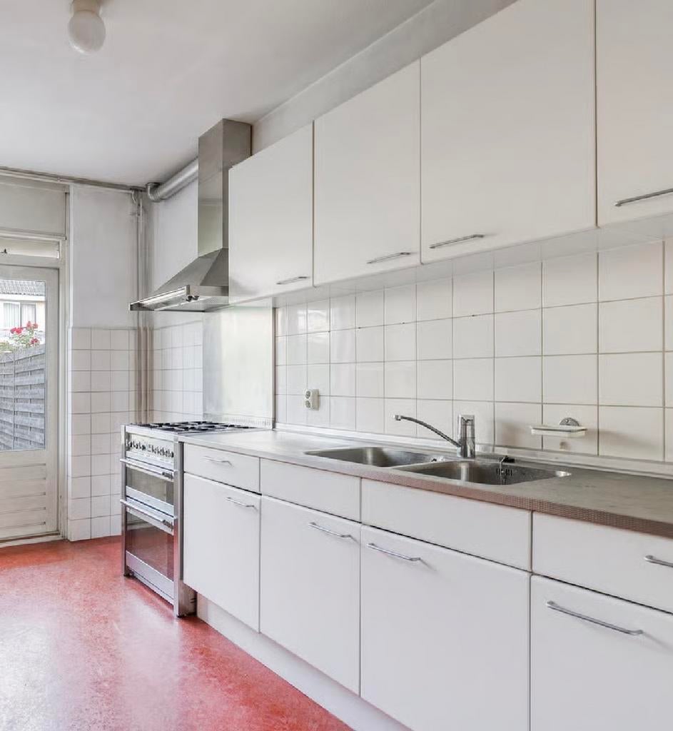 Bruynzeel keukenkasten met dubbele wasbak en Smeg fornuis, Ophalen, Gebruikt, Wit, 200 cm of meer