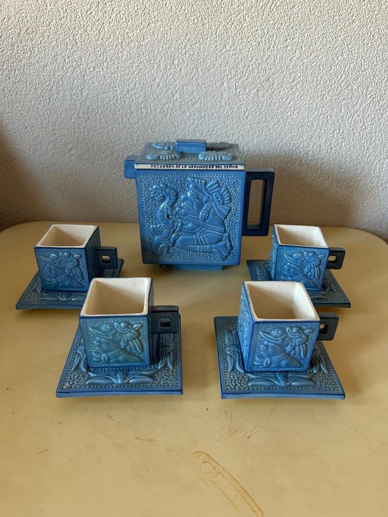 Necho en ceramicas “Kiko” Ilobasco El Salvador theeservies, Huis en Inrichting, Keramiek, Ophalen of Verzenden, Zo goed als nieuw