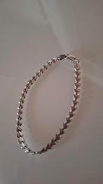 Zilveren Armband met hart schakel Lucardi - 18 cm, Sieraden, Tassen en Uiterlijk, Ophalen of Verzenden, Zo goed als nieuw, Zilver