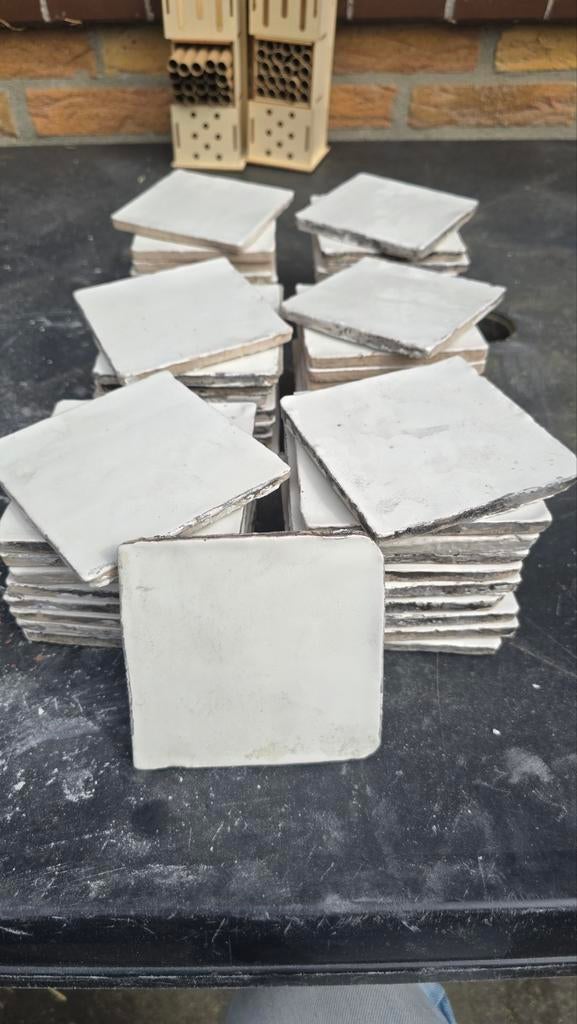 Wandtegel Terre d'Azur Porto F-40 mat wit 10x10 cm., Doe-het-zelf en Verbouw, Tegels, Nieuw, Minder dan 20 cm, Minder dan 5 m²