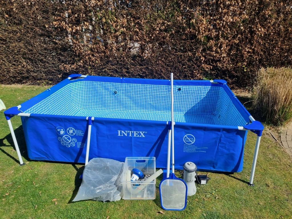 Zwembad intex 3x2, Tuin en Terras, Zwembaden, Ophalen, Zo goed als nieuw, Opzetzwembad, Rechthoekig