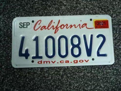 Kentekenplaat licenseplate California 6 USA, Verzamelen, Automerken, Motoren en Formule 1, Verzenden, Gebruikt, Auto's