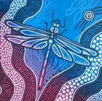 Sfeervol schilderij van een Libelle (handgeschilderd), Ophalen of Verzenden