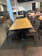 Aluminium tuinset met 6 textileen stoelen, Ophalen of Verzenden, Zo goed als nieuw, Rechthoekig, Aluminium