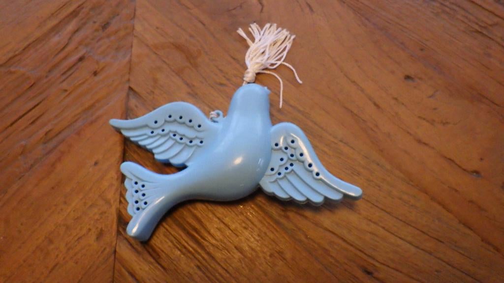vintage blauw vogeltje van kunststof als geurverdrijver, Ophalen of Verzenden, Huis en Inrichting