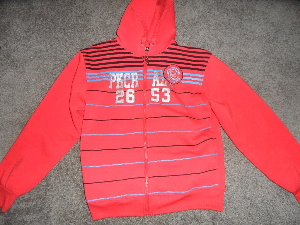 Als nieuw: rood, sportief sweatshirt (XL), Kleding | Dames, Sportkleding, Maat 46/48 (XL) of groter, Ophalen of Verzenden, Zo goed als nieuw