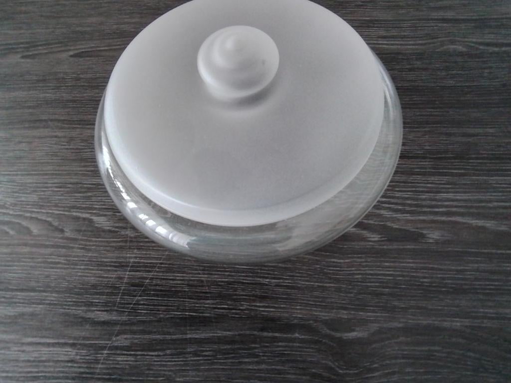 VINTAGE!! BOON* LEERDAM GLAZEN KOEKTROMMEL (HELEMAAL GAAF), Ophalen of Verzenden