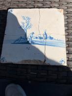 Oude Hollandse tegel met landschap, Antiek en Kunst, Ophalen of Verzenden
