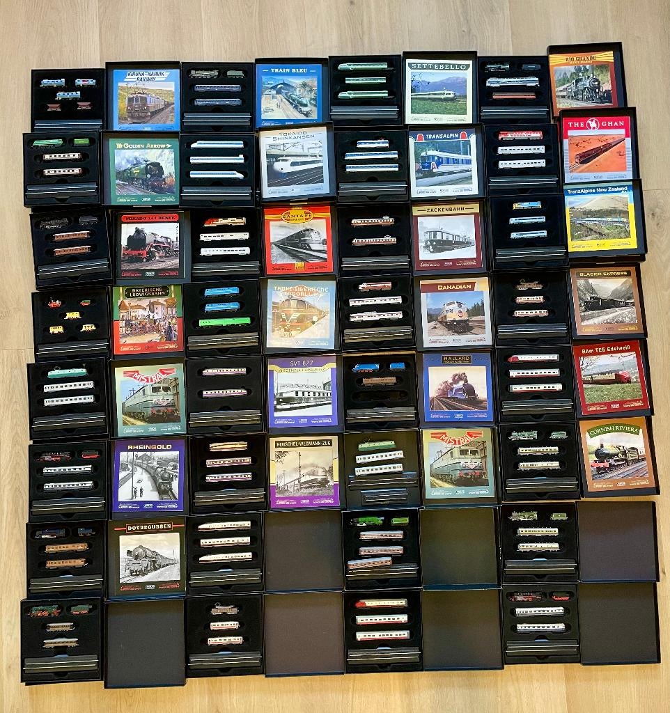 Grote set Atlas Editions "Legendary Trains" (schaal 1:220), Hobby en Vrije tijd, Modeltreinen | Overige schalen, Overige merken