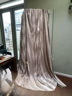 Velours gordijn beige 270x150 ongezoomd, 100 tot 150 cm, 200 cm of meer, Beige, Ophalen of Verzenden