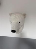 Pluche ijsbeer hoofd voor aan de muur, Ophalen of Verzenden, Zo goed als nieuw