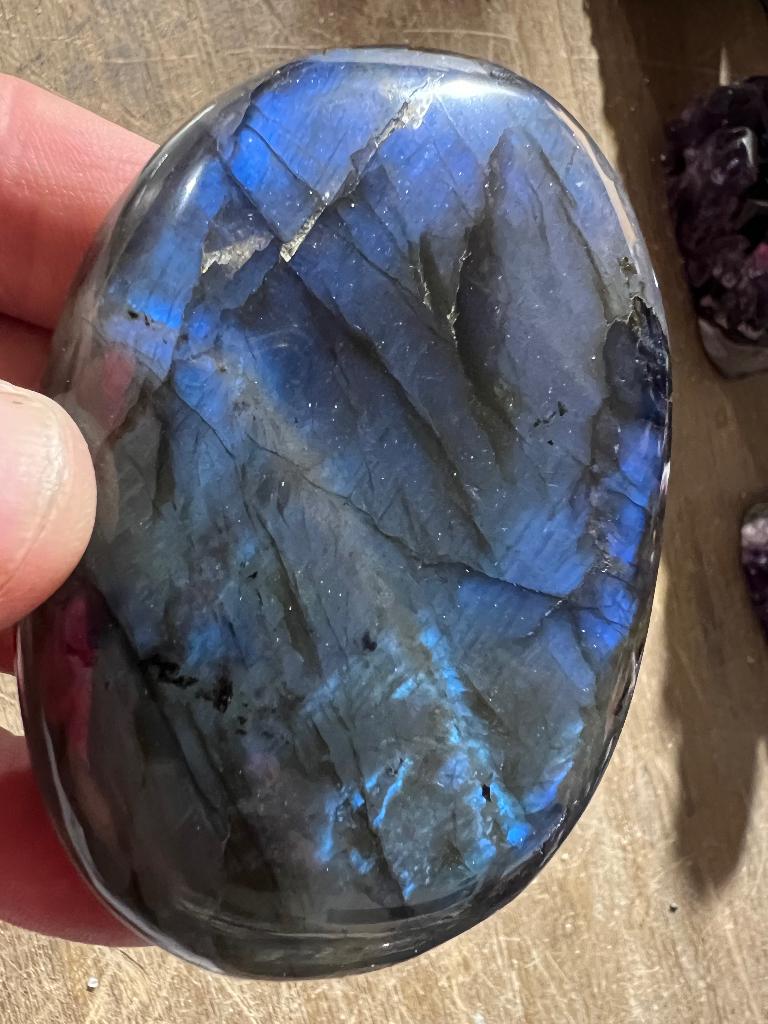 Labradoriet stenen met mega flash, erg mooi gepolijst., Ophalen of Verzenden, Mineraal